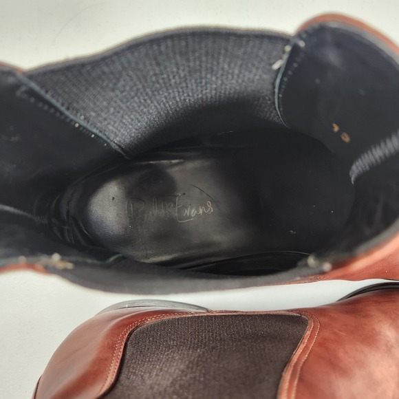 PAUL EVANS Men's Brown Leather Chelsea Boots 13 Made In Naples Italy Brown $559 - Picture 5 of 13